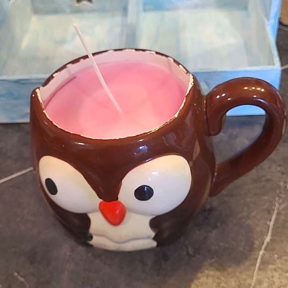 Handcrafted Candle in Owl Coffee Cup - Picture 2 of 6